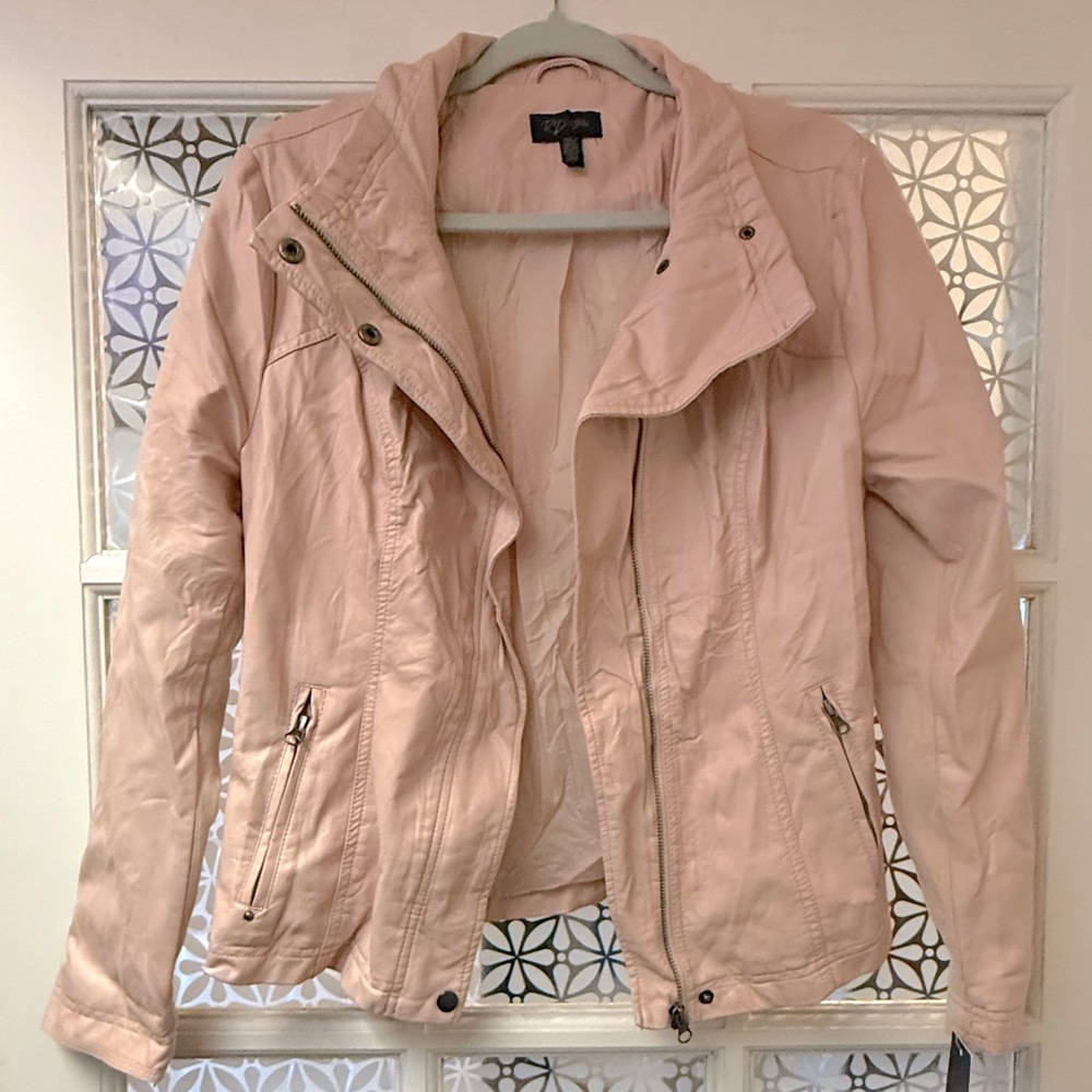 RD Style pink moto jacket Sz large NWT